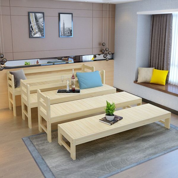 "Trendy Timber Platform Standard Children Bed in Sand Wood Tone with Coir Mattress for Gender Neutral"