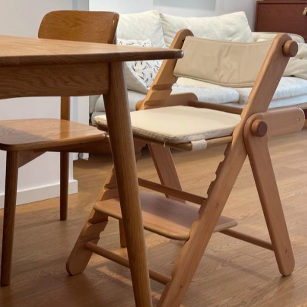 "Modern Beech Light Wood Finish Adjustable Height Children's Chair"