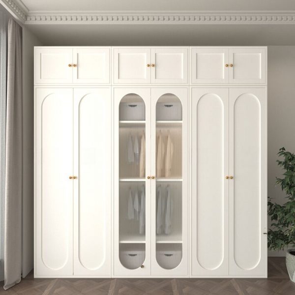 "Metal Children's Wardrobe with Shelf, Clothing Rod, and Door"