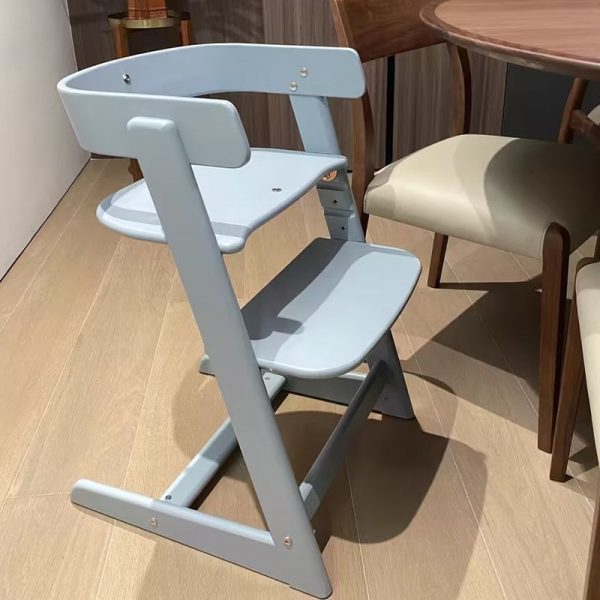 "Rust Resistant Light Wood Finish/White Wood Finish Adjustable Height Kids Chair With Arms"