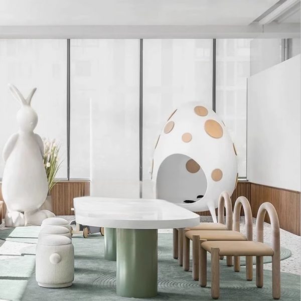 "Whitewashed Composite Wood Watertight Children Computer Desk"