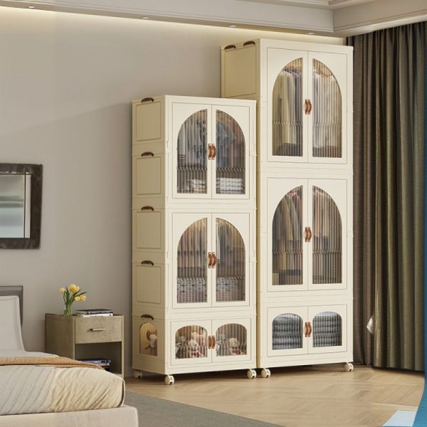 "Kids Armoire Synthetic Clothing Rod 6 Doors/4 Doors/2 Doors White"
